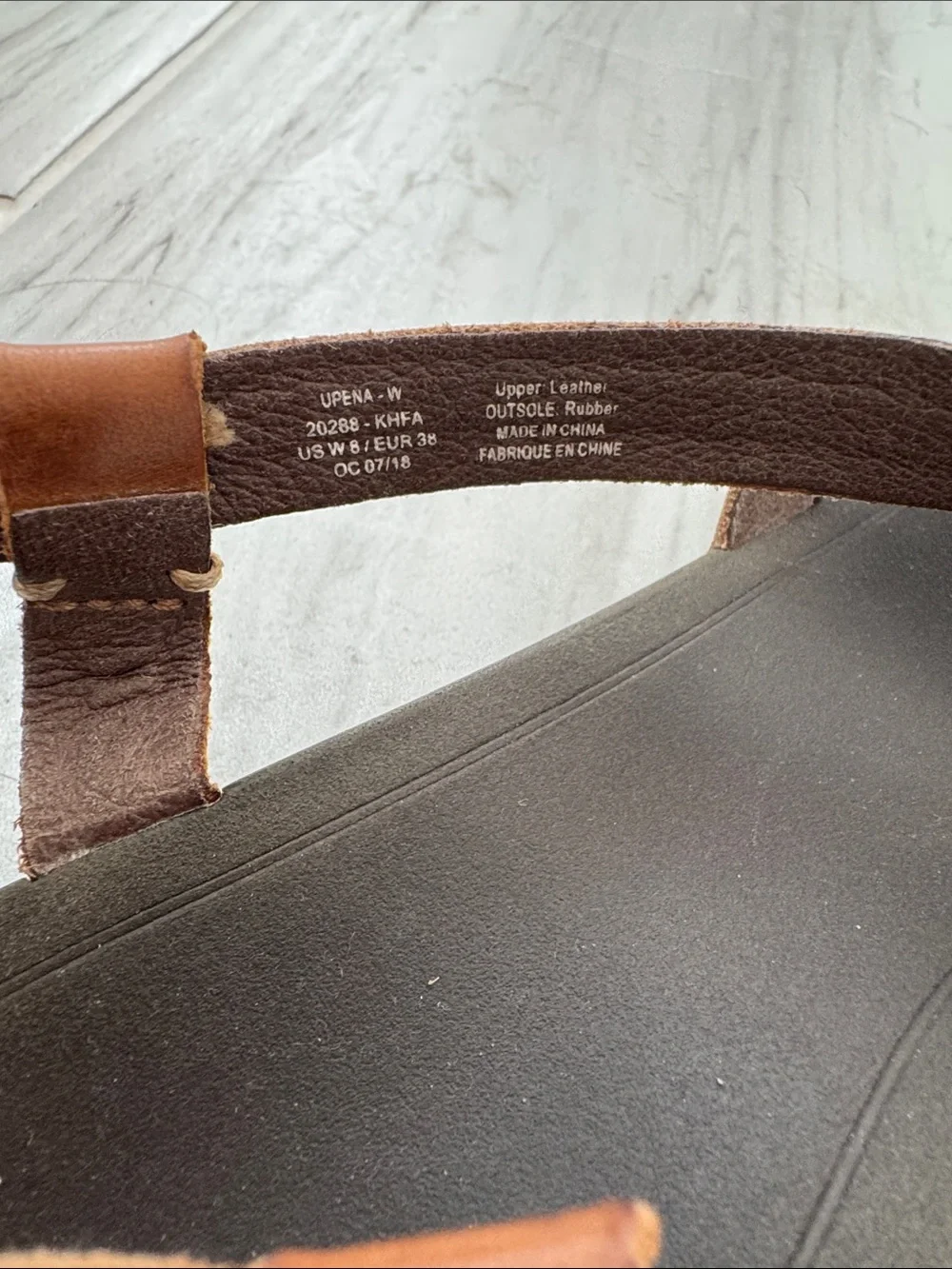 OluKai Brown Leather Sandals with Gold Accent Straps